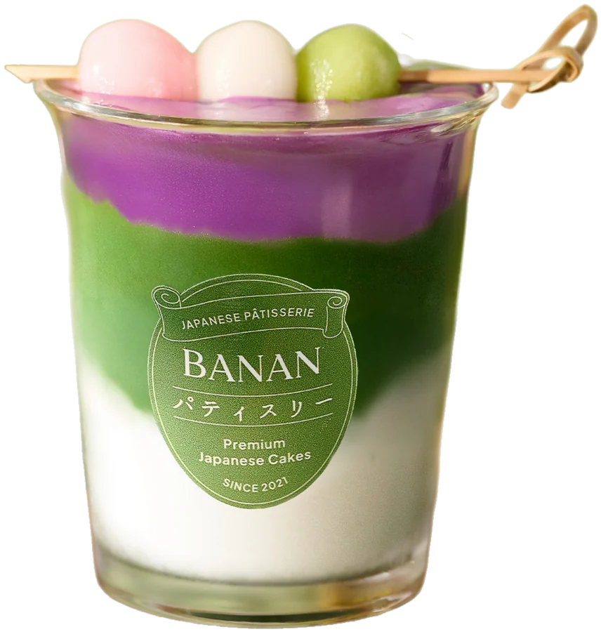 Ly Dango Ube Matcha có xiên dango